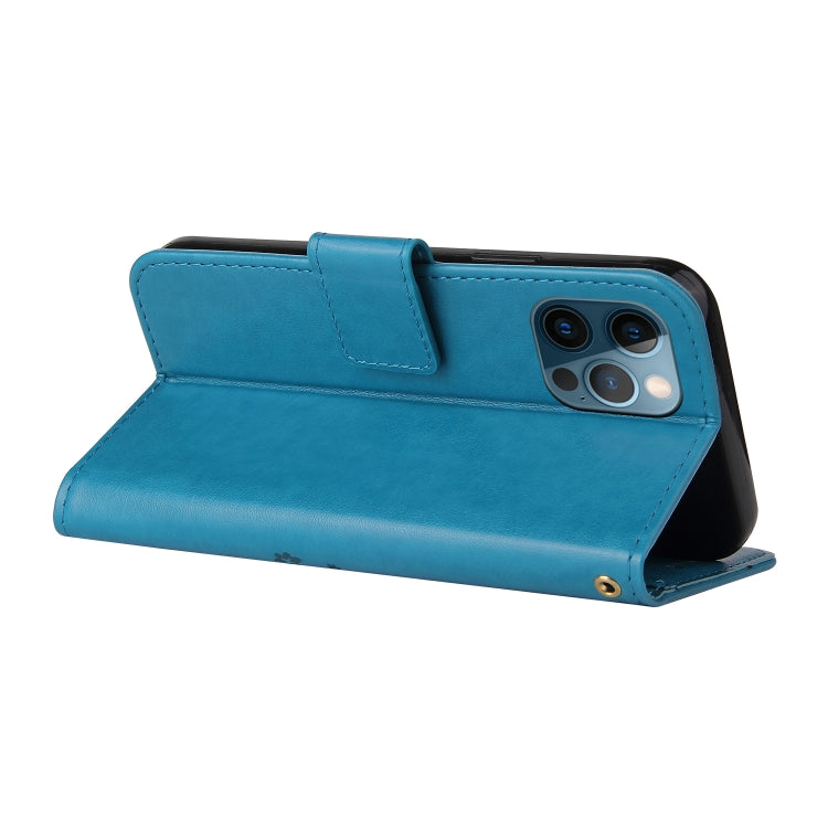 For iPhone 12 Pro Max Embossed Lucky Tree Horizontal Flip Leather Case with Holder & Card Slot & Wallet & Lanyard