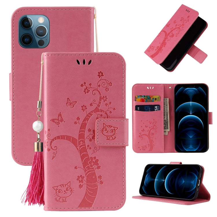 For iPhone 12 Pro Max Embossed Lucky Tree Horizontal Flip Leather Case with Holder & Card Slot & Wallet & Lanyard