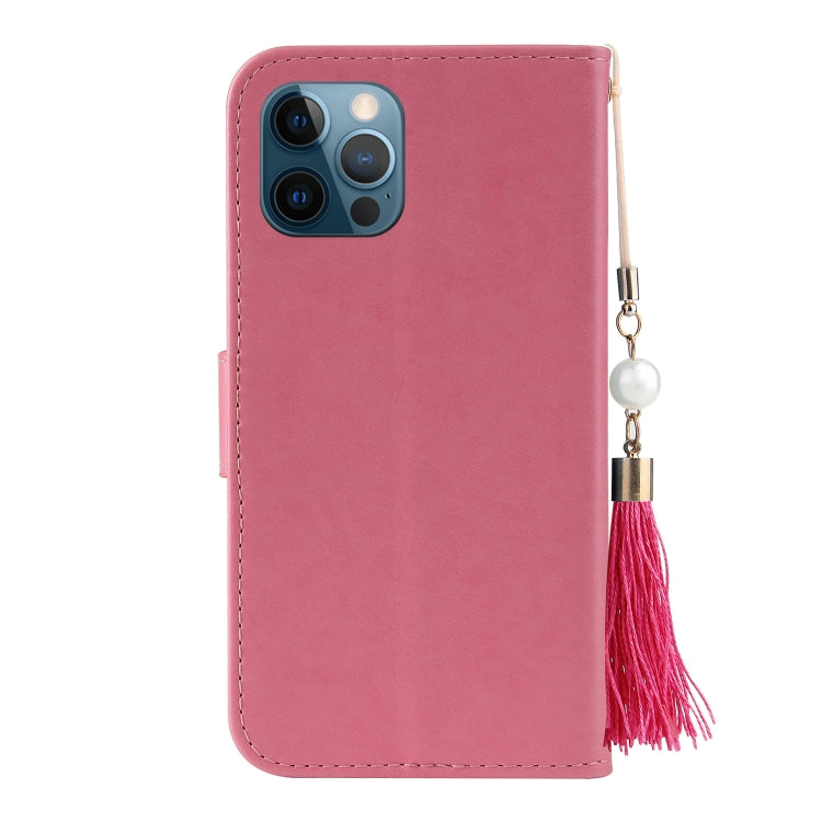 For iPhone 12 Pro Max Embossed Lucky Tree Horizontal Flip Leather Case with Holder & Card Slot & Wallet & Lanyard
