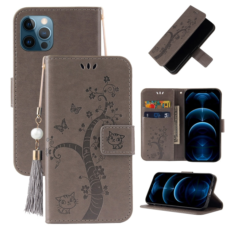 For iPhone 12 Pro Max Embossed Lucky Tree Horizontal Flip Leather Case with Holder & Card Slot & Wallet & Lanyard