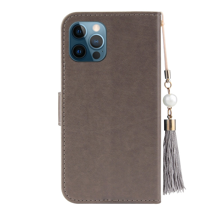 For iPhone 12 Pro Max Embossed Lucky Tree Horizontal Flip Leather Case with Holder & Card Slot & Wallet & Lanyard