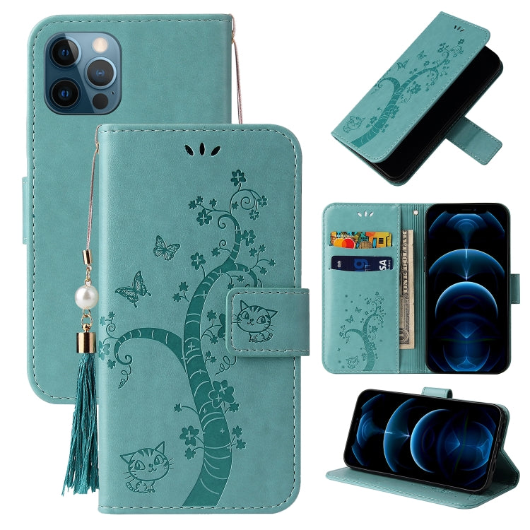 For iPhone 12 Pro Max Embossed Lucky Tree Horizontal Flip Leather Case with Holder & Card Slot & Wallet & Lanyard
