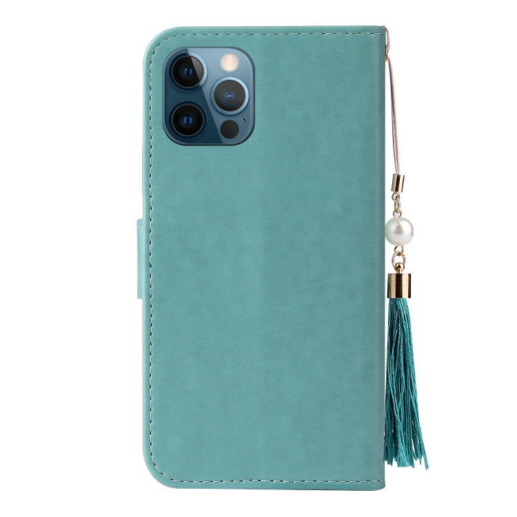 For iPhone 12 Pro Max Embossed Lucky Tree Horizontal Flip Leather Case with Holder & Card Slot & Wallet & Lanyard
