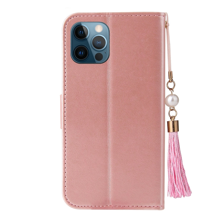 For iPhone 12 Pro Max Embossed Lucky Tree Horizontal Flip Leather Case with Holder & Card Slot & Wallet & Lanyard