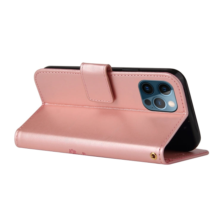 For iPhone 12 Pro Max Embossed Lucky Tree Horizontal Flip Leather Case with Holder & Card Slot & Wallet & Lanyard