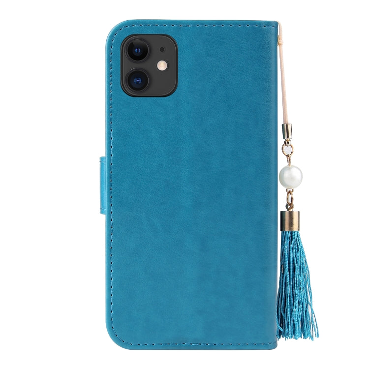 For iPhone 11 Pro Embossed Lucky Tree Horizontal Flip Leather Casewith Holder & Card Slot & Wallet & Lanyard
