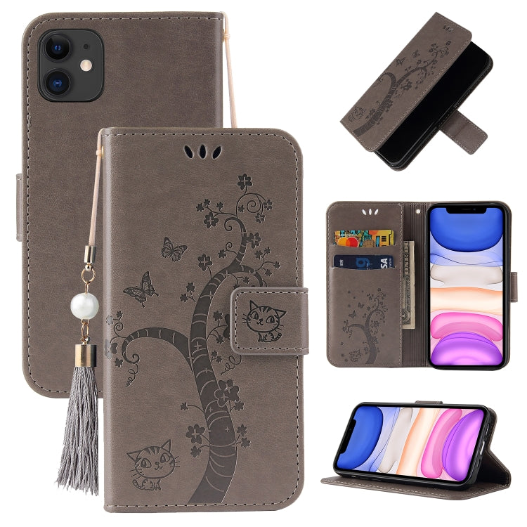 For iPhone 11 Pro Embossed Lucky Tree Horizontal Flip Leather Casewith Holder & Card Slot & Wallet & Lanyard