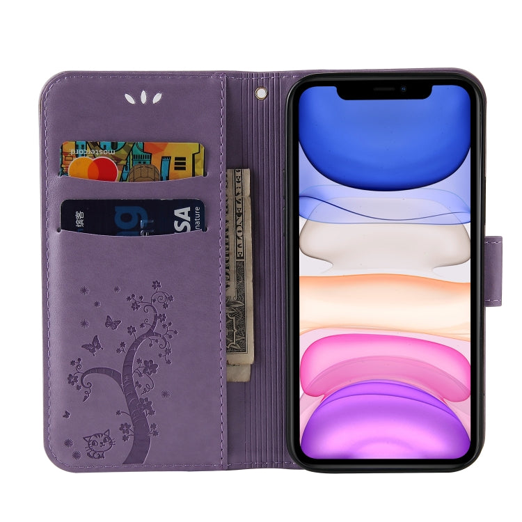 For iPhone 11 Embossed Lucky Tree Horizontal Flip Leather Case with Holder & Card Slot & Wallet & Lanyard