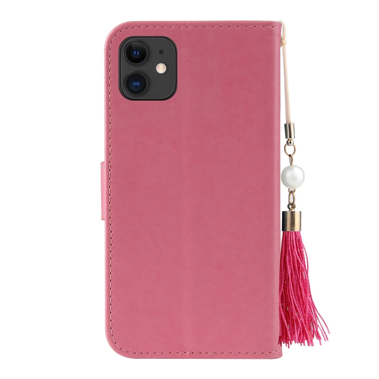 For iPhone 11 Embossed Lucky Tree Horizontal Flip Leather Case with Holder & Card Slot & Wallet & Lanyard
