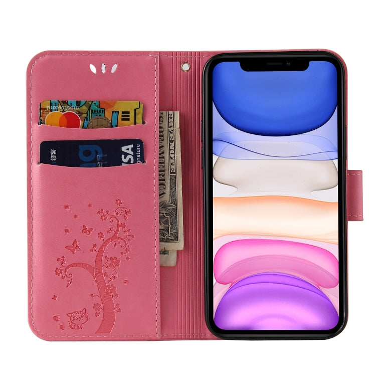 For iPhone 11 Embossed Lucky Tree Horizontal Flip Leather Case with Holder & Card Slot & Wallet & Lanyard