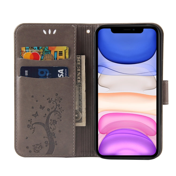 For iPhone 11 Embossed Lucky Tree Horizontal Flip Leather Case with Holder & Card Slot & Wallet & Lanyard