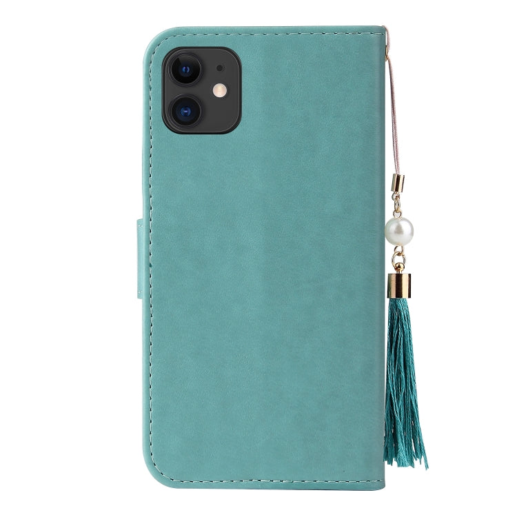 For iPhone 11 Embossed Lucky Tree Horizontal Flip Leather Case with Holder & Card Slot & Wallet & Lanyard