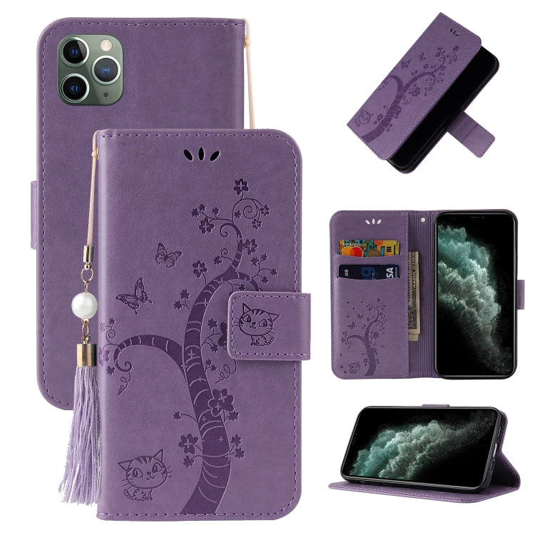 For iPhone 11 Pro Max Embossed Lucky Tree Horizontal Flip Leather Case with Holder & Card Slot & Wallet & Lanyard