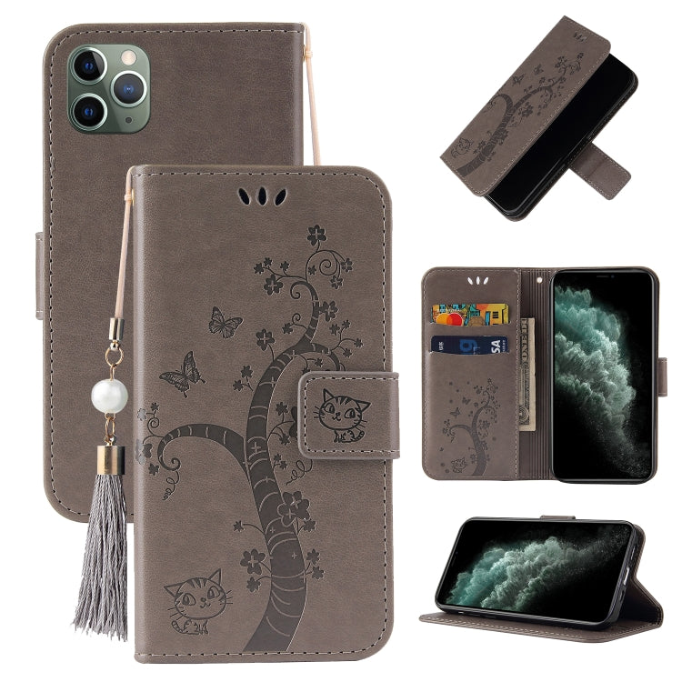 For iPhone 11 Pro Max Embossed Lucky Tree Horizontal Flip Leather Case with Holder & Card Slot & Wallet & Lanyard