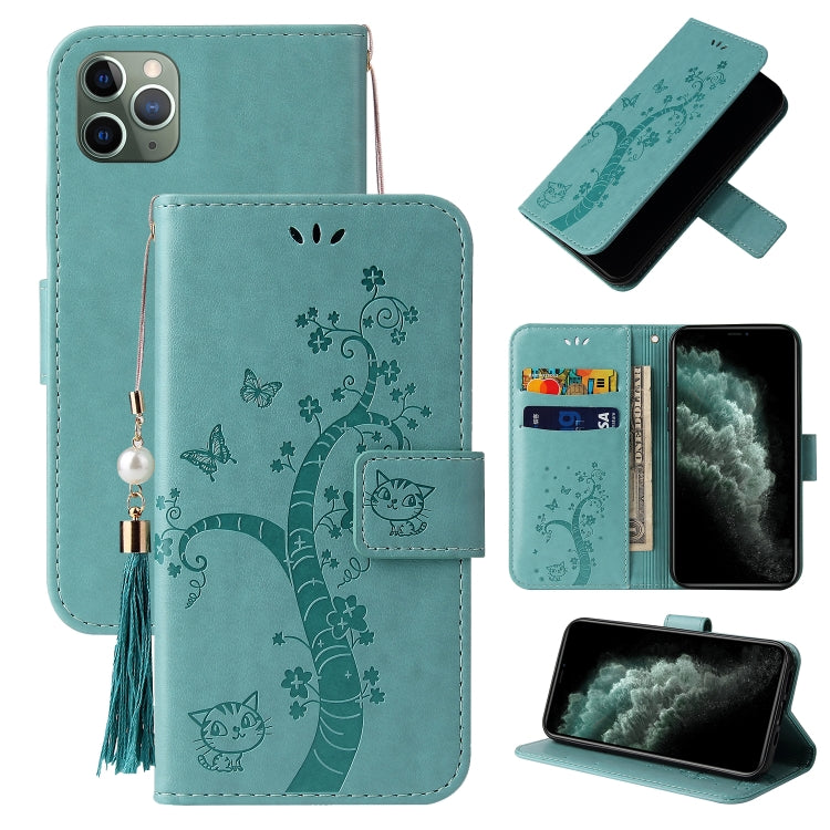 For iPhone 11 Pro Max Embossed Lucky Tree Horizontal Flip Leather Case with Holder & Card Slot & Wallet & Lanyard