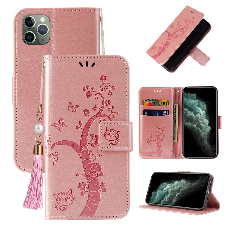 For iPhone 11 Pro Max Embossed Lucky Tree Horizontal Flip Leather Case with Holder & Card Slot & Wallet & Lanyard