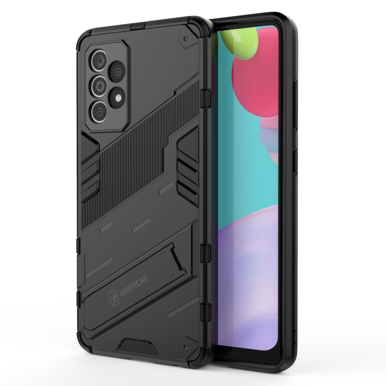 For Samsung Galaxy A52 5G Punk Armor 2 in 1 PC + TPU Shockproof Case with Invisible Holder