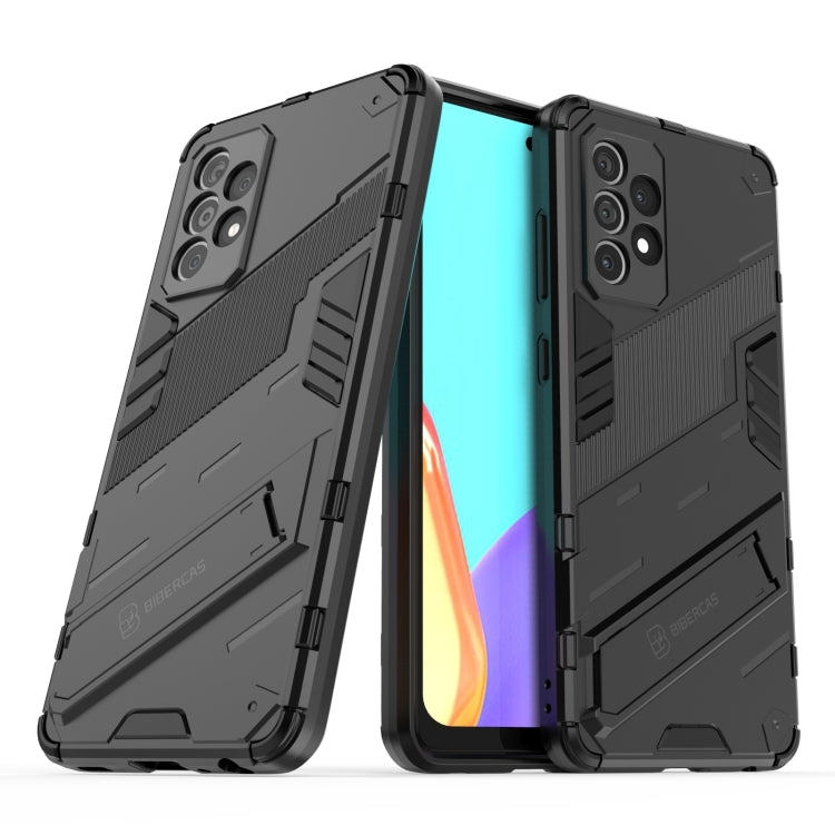 For Samsung Galaxy A52 5G Punk Armor 2 in 1 PC + TPU Shockproof Case with Invisible Holder