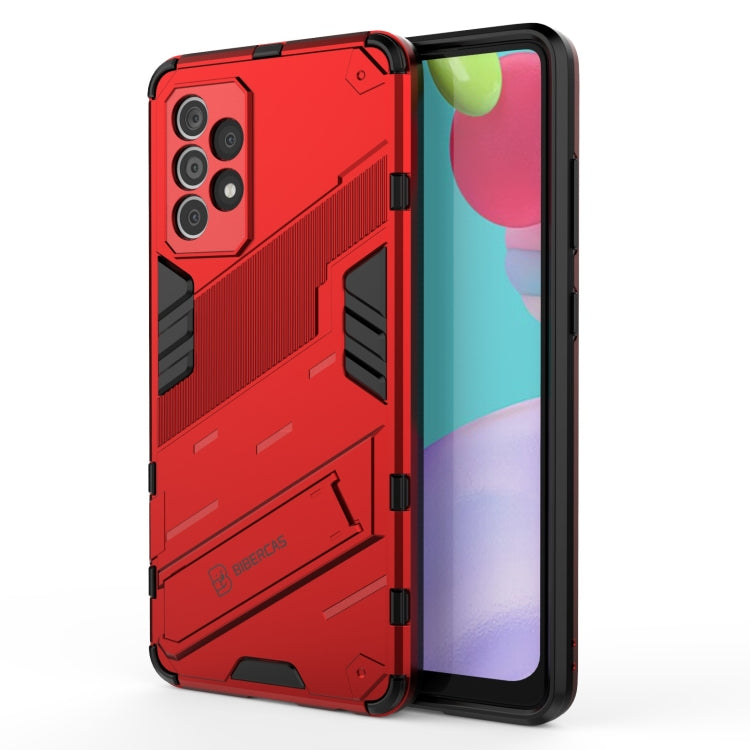 For Samsung Galaxy A52 5G Punk Armor 2 in 1 PC + TPU Shockproof Case with Invisible Holder