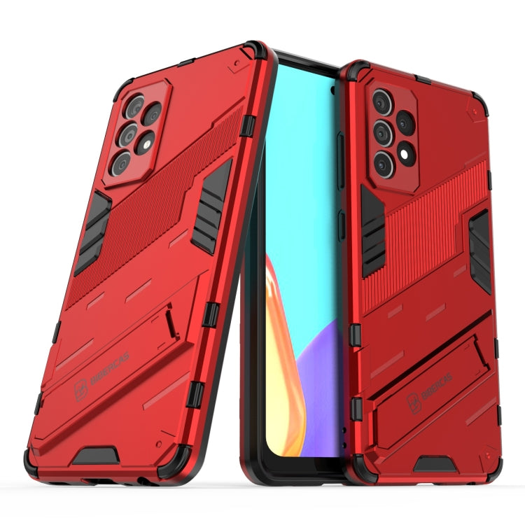 For Samsung Galaxy A52 5G Punk Armor 2 in 1 PC + TPU Shockproof Case with Invisible Holder