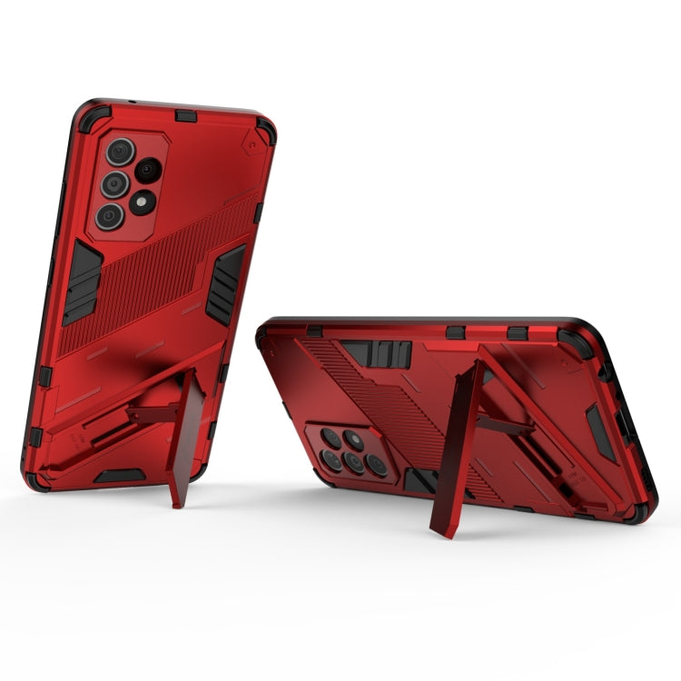 For Samsung Galaxy A52 5G Punk Armor 2 in 1 PC + TPU Shockproof Case with Invisible Holder