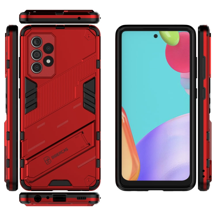 For Samsung Galaxy A52 5G Punk Armor 2 in 1 PC + TPU Shockproof Case with Invisible Holder