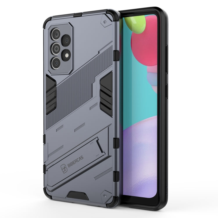 For Samsung Galaxy A52 5G Punk Armor 2 in 1 PC + TPU Shockproof Case with Invisible Holder