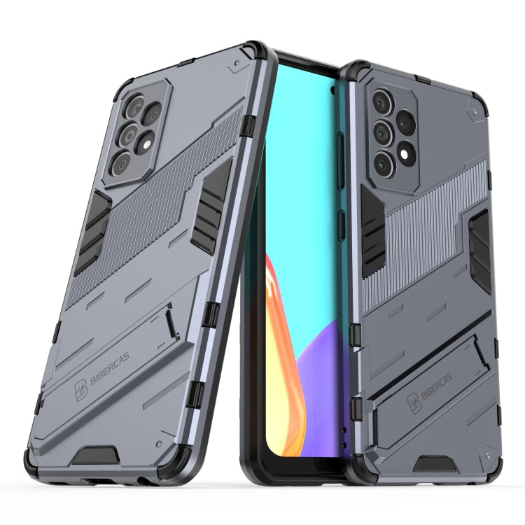For Samsung Galaxy A52 5G Punk Armor 2 in 1 PC + TPU Shockproof Case with Invisible Holder