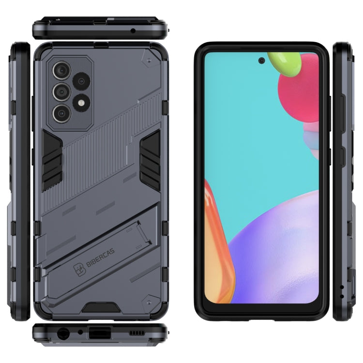 For Samsung Galaxy A52 5G Punk Armor 2 in 1 PC + TPU Shockproof Case with Invisible Holder