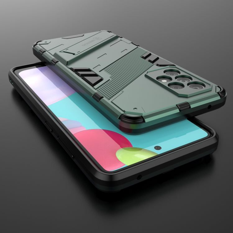 For Samsung Galaxy A52 5G Punk Armor 2 in 1 PC + TPU Shockproof Case with Invisible Holder
