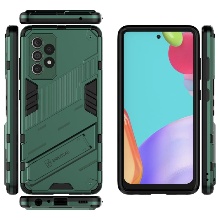 For Samsung Galaxy A52 5G Punk Armor 2 in 1 PC + TPU Shockproof Case with Invisible Holder
