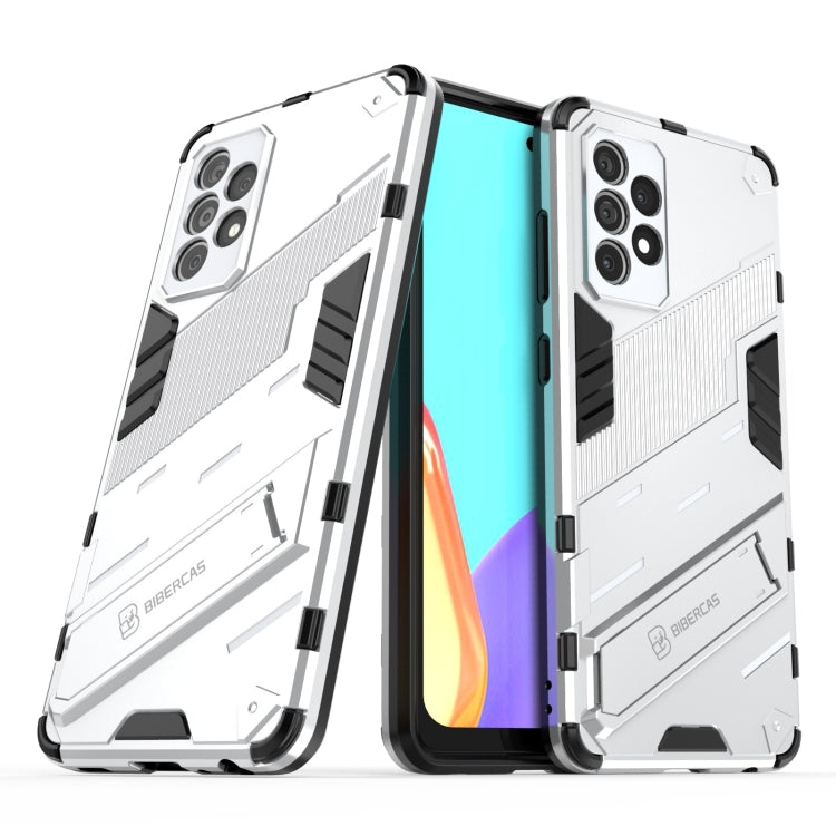 For Samsung Galaxy A52 5G Punk Armor 2 in 1 PC + TPU Shockproof Case with Invisible Holder