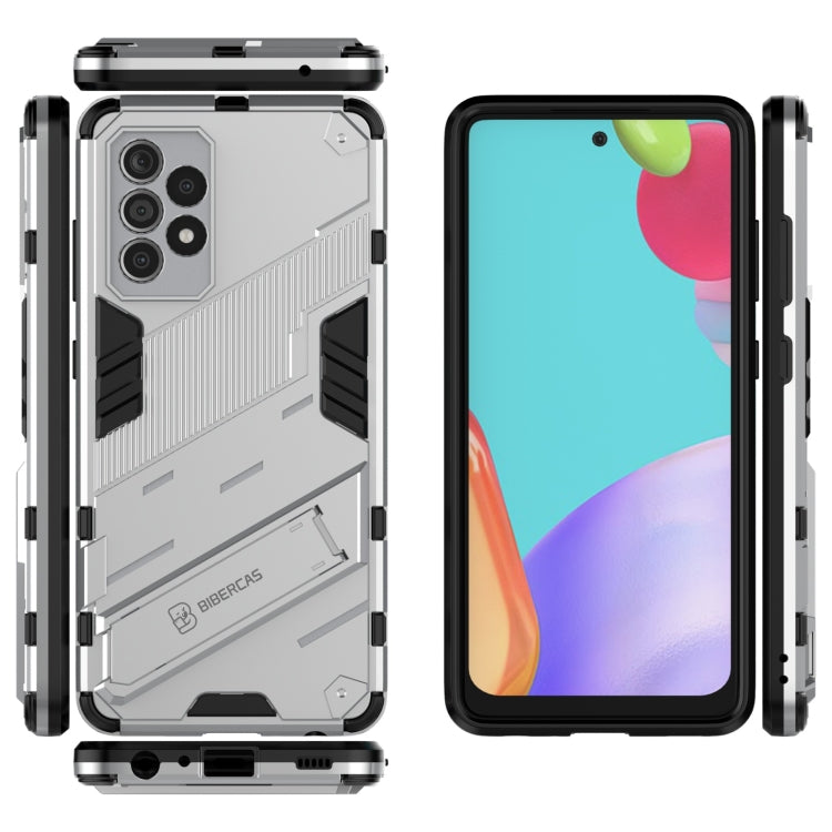 For Samsung Galaxy A52 5G Punk Armor 2 in 1 PC + TPU Shockproof Case with Invisible Holder