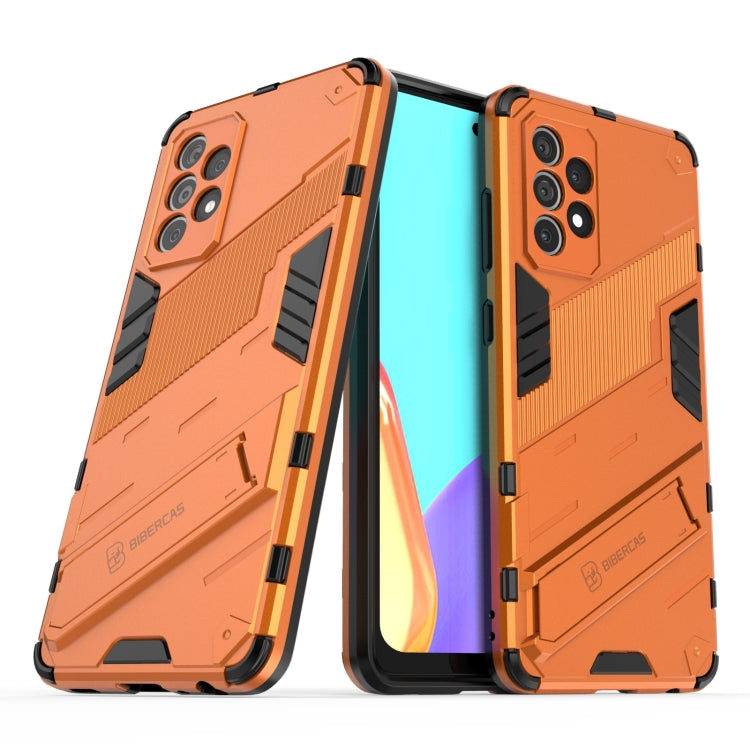 For Samsung Galaxy A52 5G Punk Armor 2 in 1 PC + TPU Shockproof Case with Invisible Holder