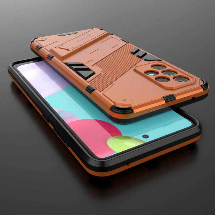 For Samsung Galaxy A52 5G Punk Armor 2 in 1 PC + TPU Shockproof Case with Invisible Holder