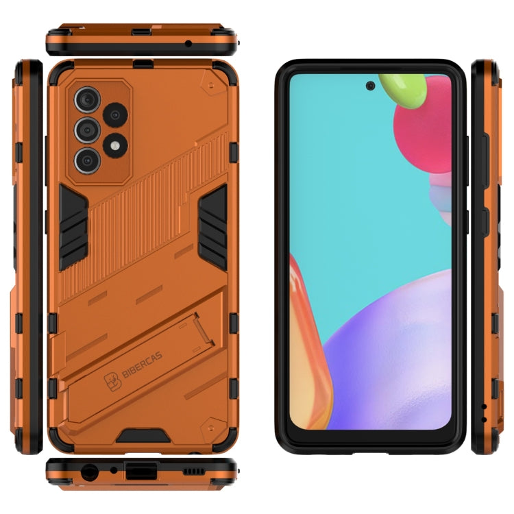 For Samsung Galaxy A52 5G Punk Armor 2 in 1 PC + TPU Shockproof Case with Invisible Holder
