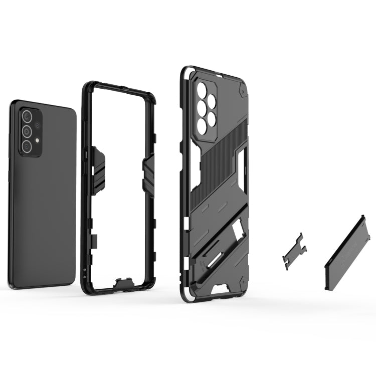 For Samsung Galaxy A52 5G Punk Armor 2 in 1 PC + TPU Shockproof Case with Invisible Holder