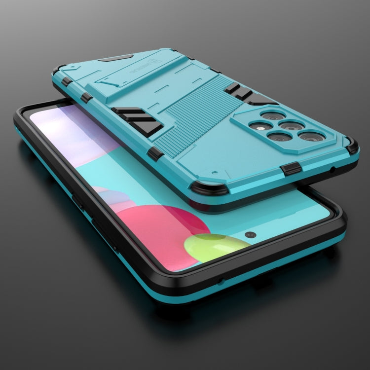 For Samsung Galaxy A52 5G Punk Armor 2 in 1 PC + TPU Shockproof Case with Invisible Holder