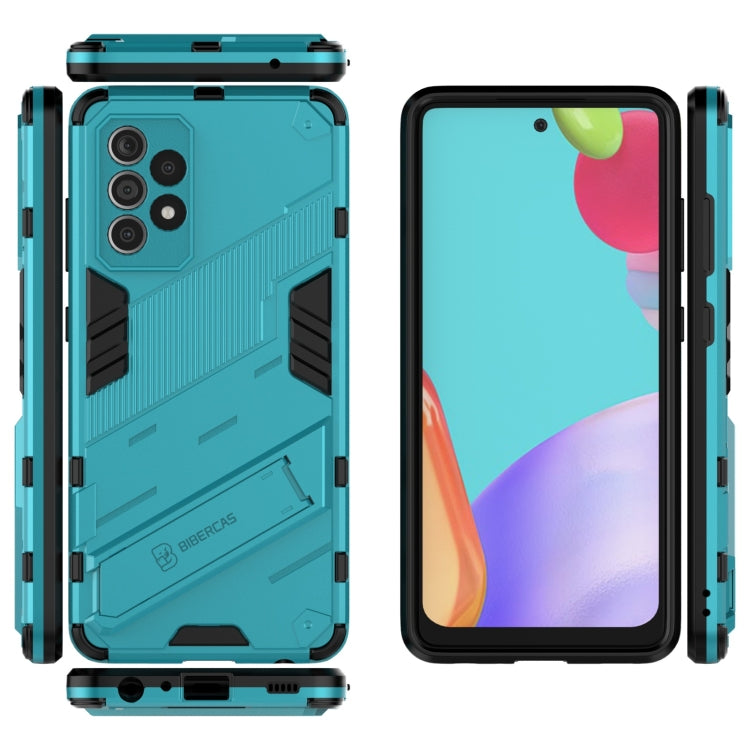 For Samsung Galaxy A52 5G Punk Armor 2 in 1 PC + TPU Shockproof Case with Invisible Holder