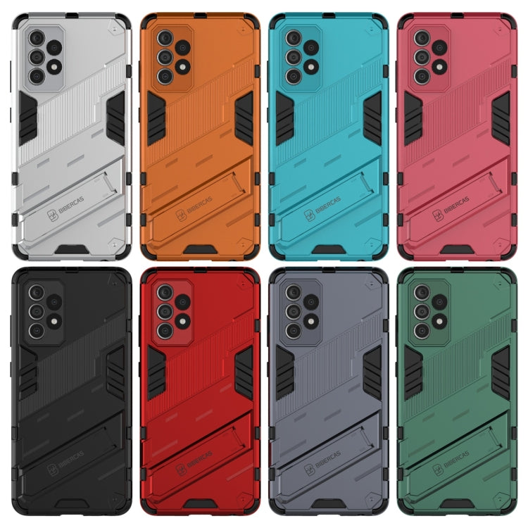 For Samsung Galaxy A52 5G Punk Armor 2 in 1 PC + TPU Shockproof Case with Invisible Holder