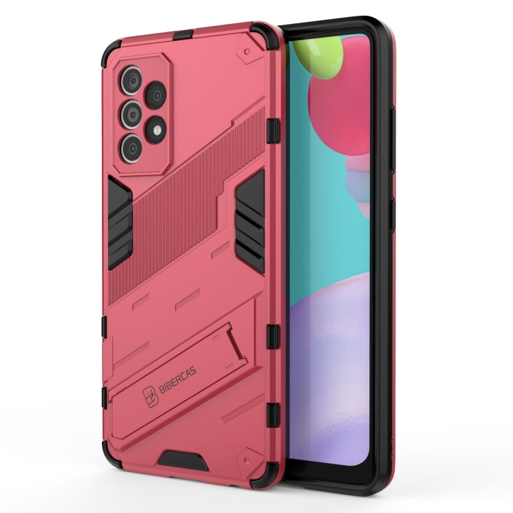 For Samsung Galaxy A52 5G Punk Armor 2 in 1 PC + TPU Shockproof Case with Invisible Holder