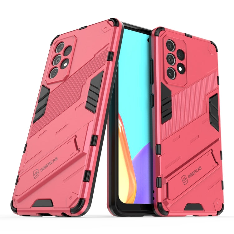 For Samsung Galaxy A52 5G Punk Armor 2 in 1 PC + TPU Shockproof Case with Invisible Holder