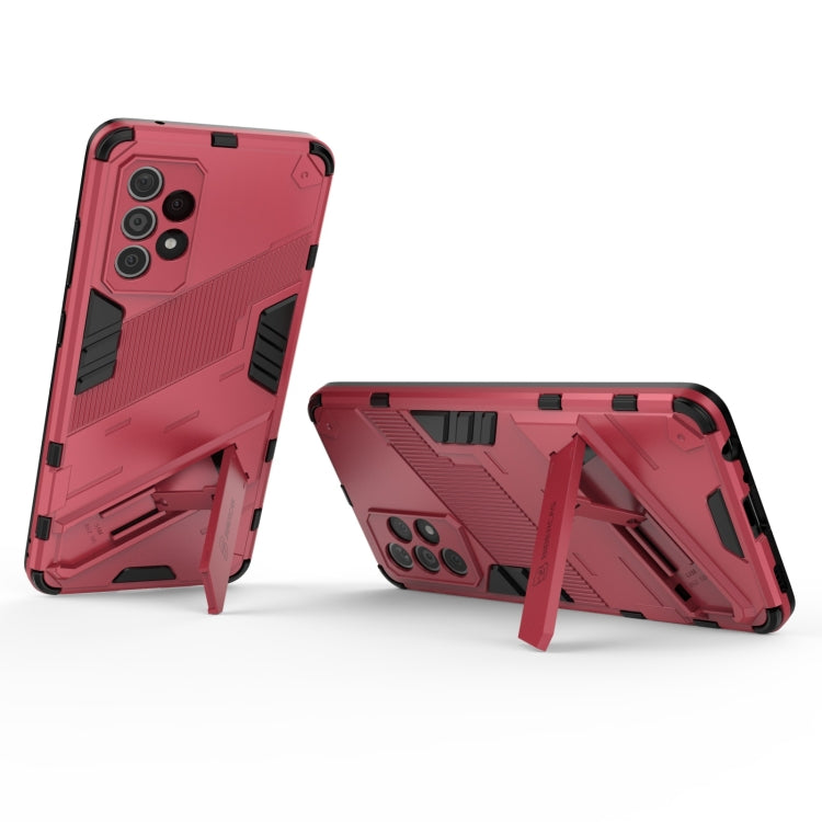 For Samsung Galaxy A52 5G Punk Armor 2 in 1 PC + TPU Shockproof Case with Invisible Holder