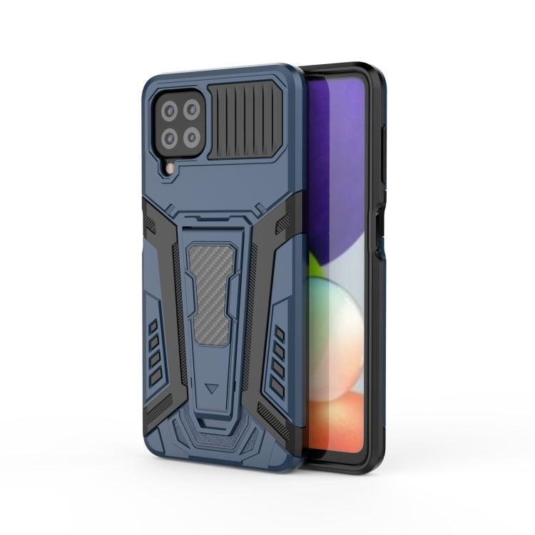 For Samsung Galaxy A22 4G War Chariot Series Armor All-inclusive Shockproof PC + TPU Protective Case with Invisible Holder
