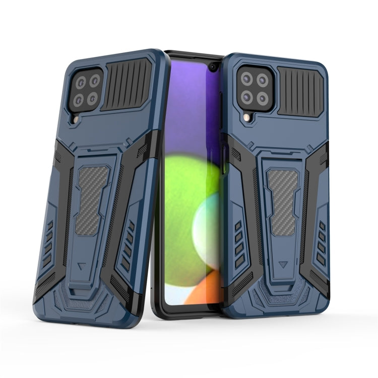 For Samsung Galaxy A22 4G War Chariot Series Armor All-inclusive Shockproof PC + TPU Protective Case with Invisible Holder