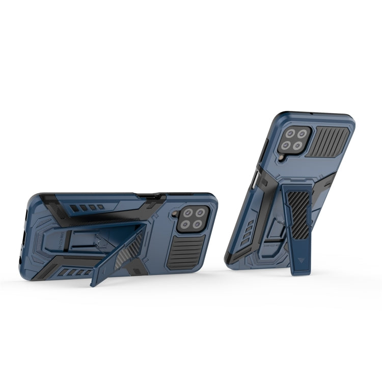 For Samsung Galaxy A22 4G War Chariot Series Armor All-inclusive Shockproof PC + TPU Protective Case with Invisible Holder