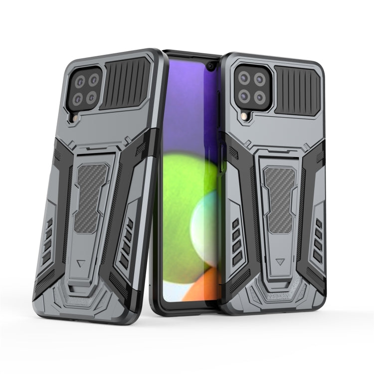 For Samsung Galaxy A22 4G War Chariot Series Armor All-inclusive Shockproof PC + TPU Protective Case with Invisible Holder