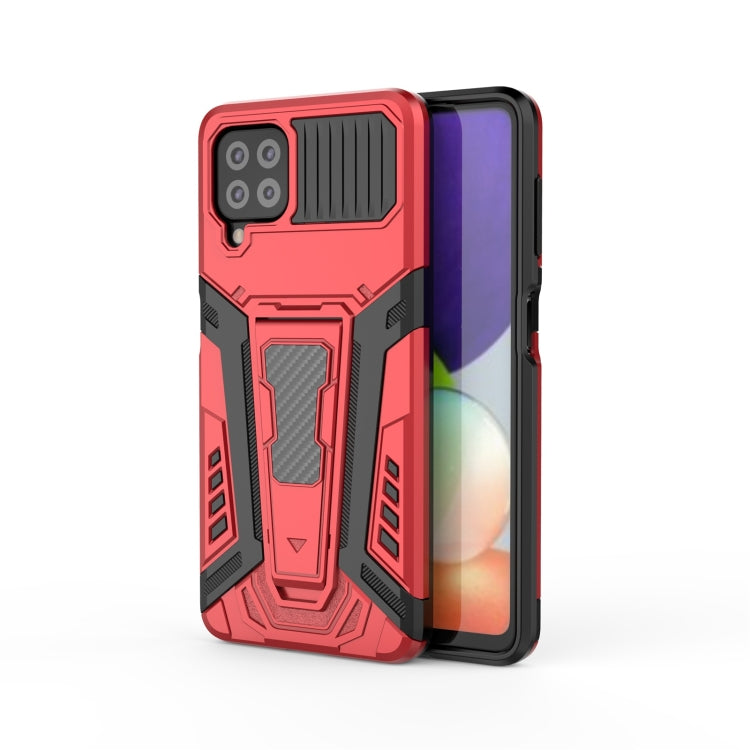 For Samsung Galaxy A22 4G War Chariot Series Armor All-inclusive Shockproof PC + TPU Protective Case with Invisible Holder