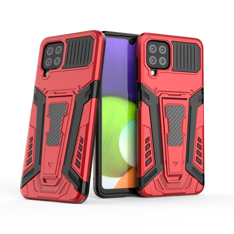 For Samsung Galaxy A22 4G War Chariot Series Armor All-inclusive Shockproof PC + TPU Protective Case with Invisible Holder