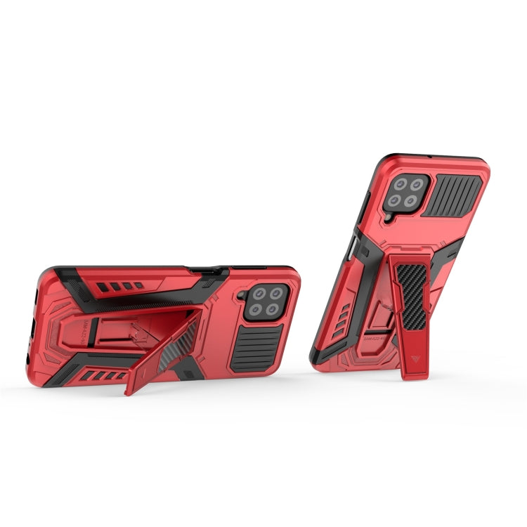 For Samsung Galaxy A22 4G War Chariot Series Armor All-inclusive Shockproof PC + TPU Protective Case with Invisible Holder